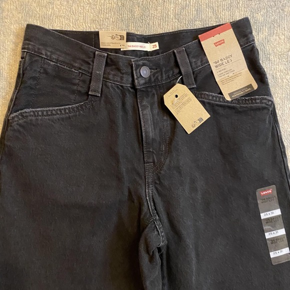 Levi's Black Wide Leg Jeans - Picture 2 of 14